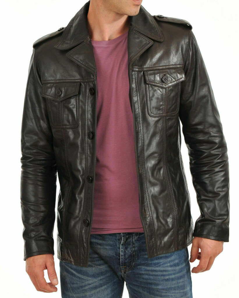 Genuine lambskin store leather jacket