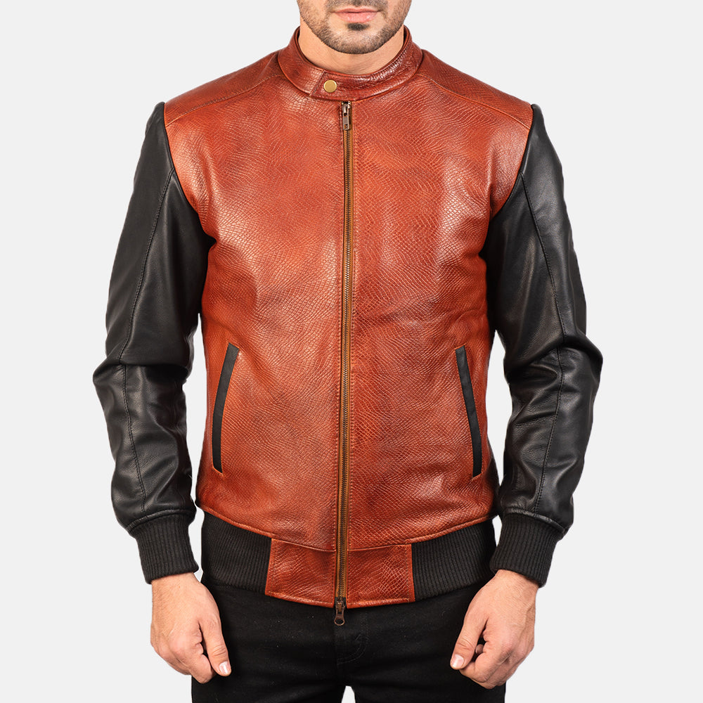 Mens Asymmetrical Biker Vintage Black Lambskin Real Leather Jacket